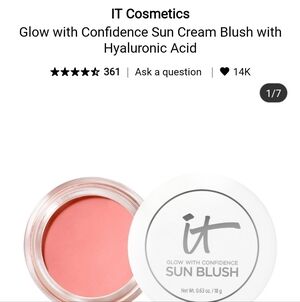 NIB IT COSMETICS GLOW WITH CONFIDENCE SUN BLUSH IN SUNLIT 10